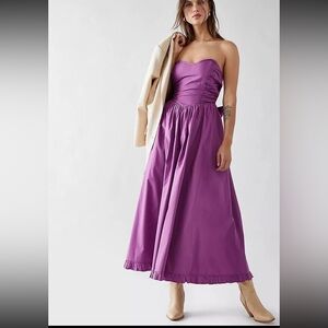Free People Purple Maxi Dress Medium EUC